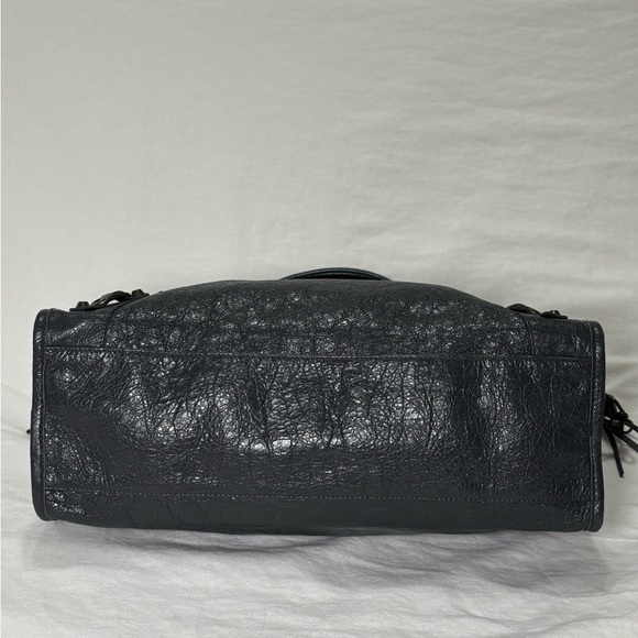 BALENCIAGA The City bag 2way Handbag Leather Gray 115748 Y2K Editors Authentic - Picture 3 of 15